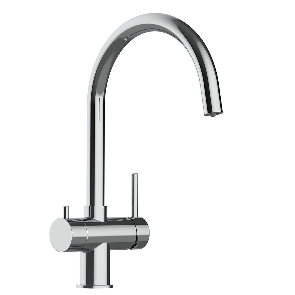 3-Wege-Armatur Furore Edelstahl glänzend