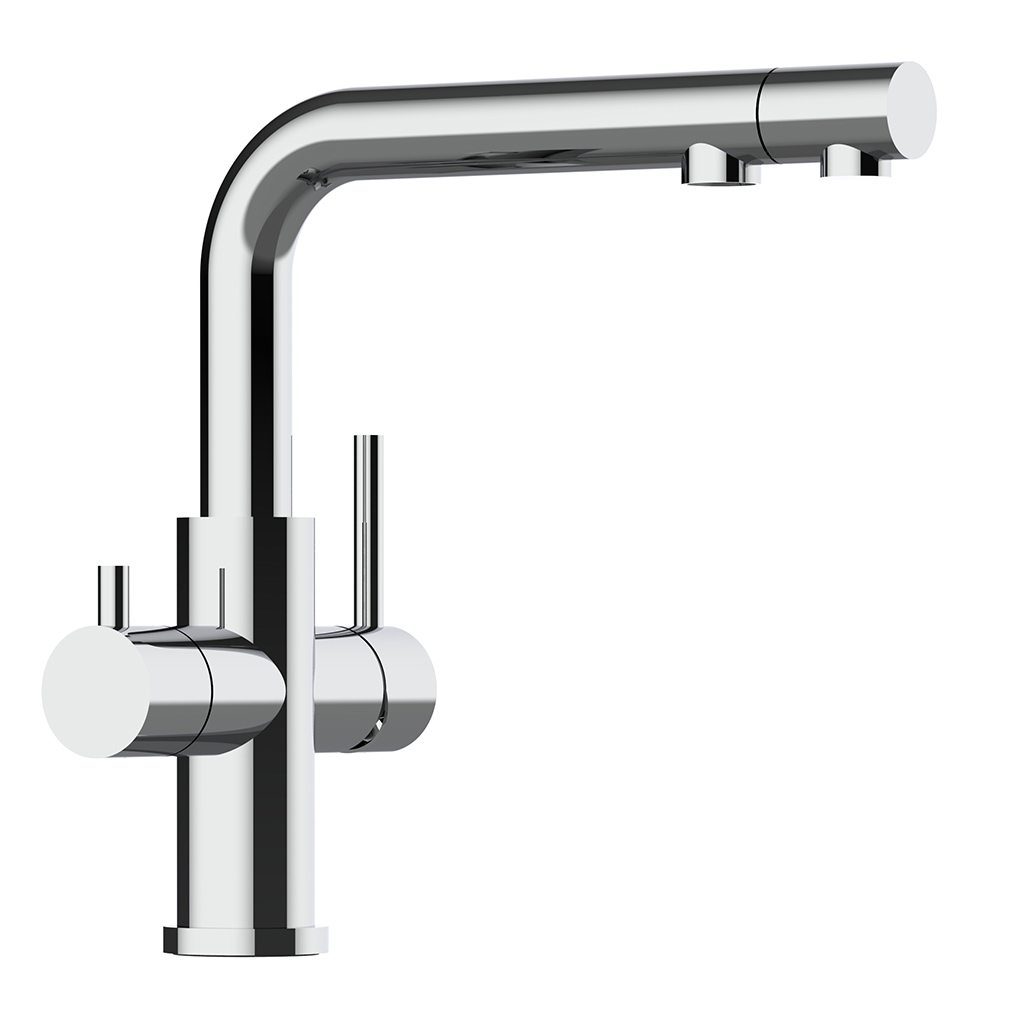 3-/4-Wege-Armatur Calabro Edelstahl glänzend 3-/4-Wege-Armatur Calabro Edelstahl glänzend