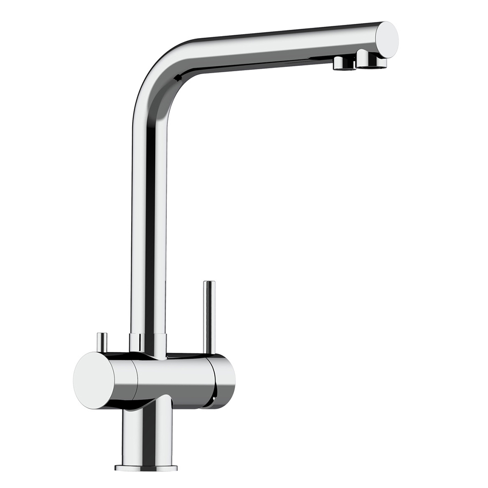 3-Wege-Armatur Atessa Edelstahl glänzend hohe Variante 3-Wege-Armatur Atessa Edelstahl glänzend hohe Variante