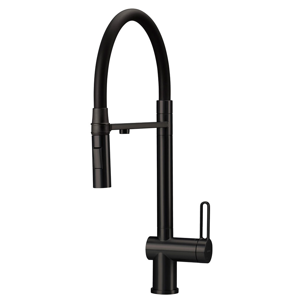 3-Wege-Armatur Primo Edelstahl black