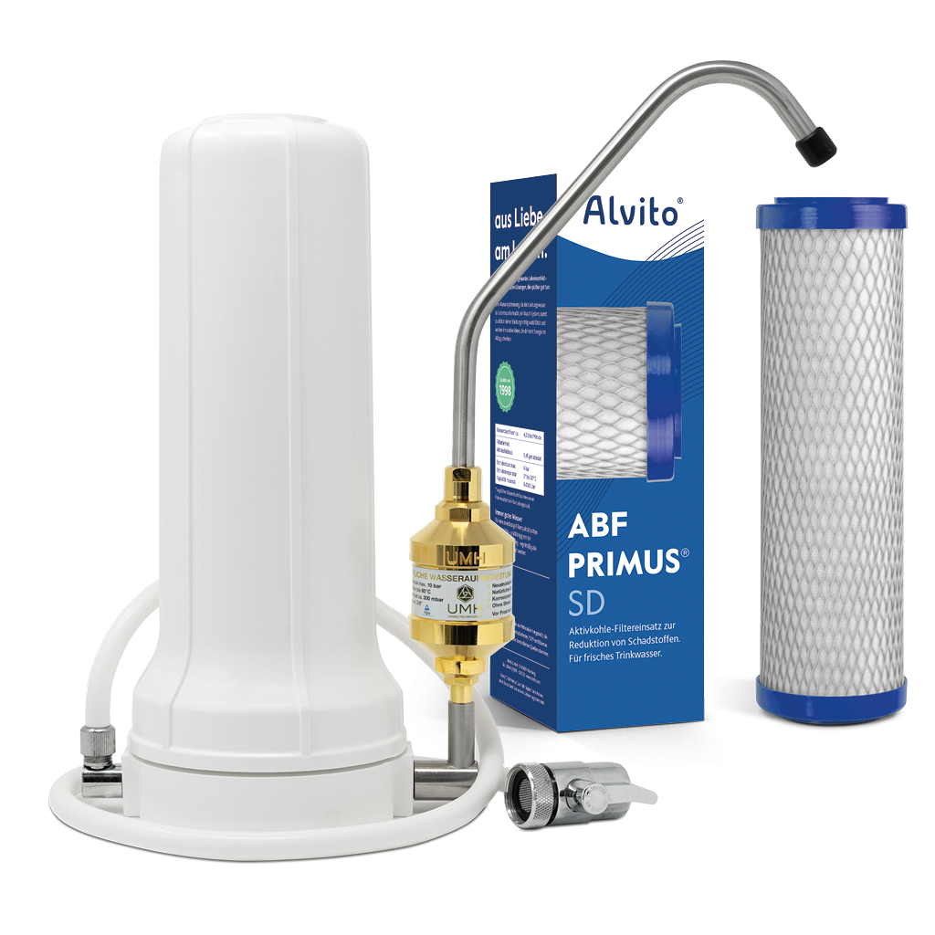 Alvito Auftisch Wasserfilter Set mit UMH Pure