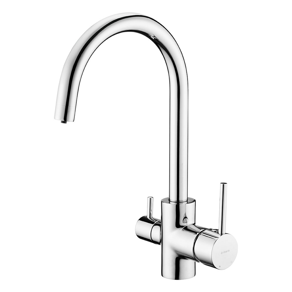 3-Wege-Armatur Basico Messing verchromt – U-Form